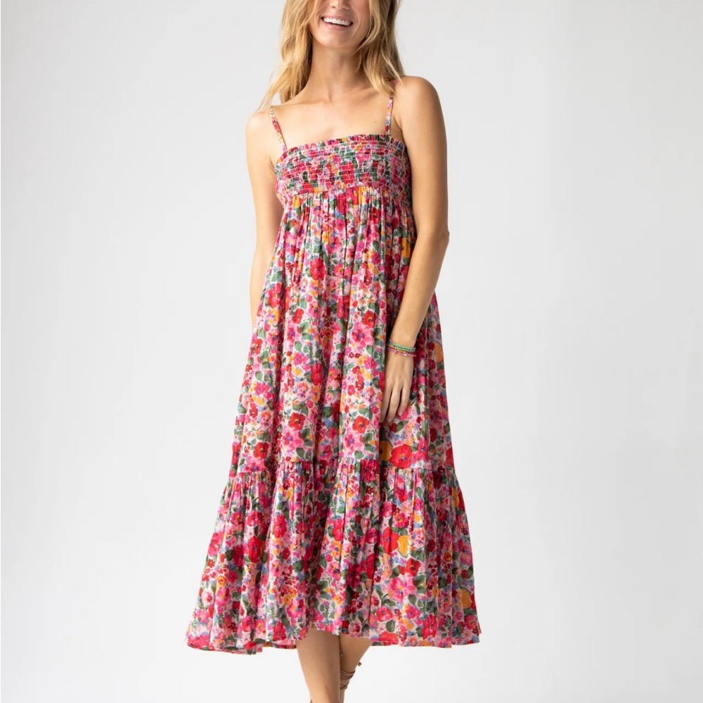 NaturalLife Flora Convertible Skirt, Bright Pink Floral, size Small
